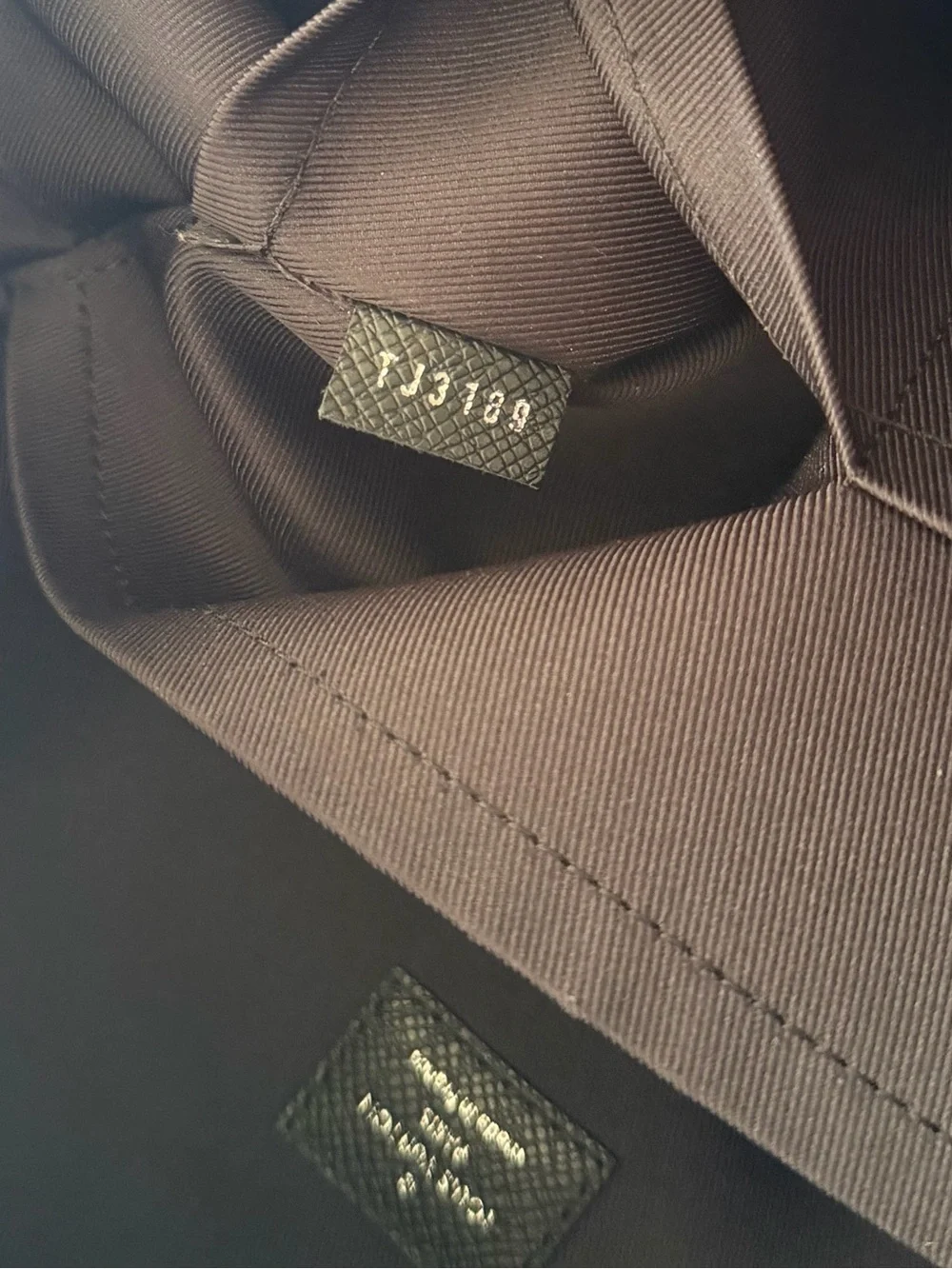 Louis Vuitton Black Leather Backpack with Silver Hardware